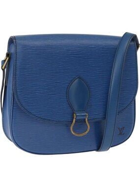 LOUIS VUITTON Epi Saint Cloud GM Shoulder Bag Toledo Blue M52195